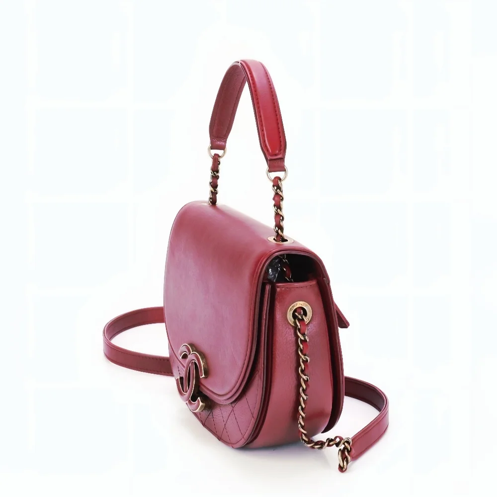 New Unused Chanel Bordeaux Coco Two-way Bag